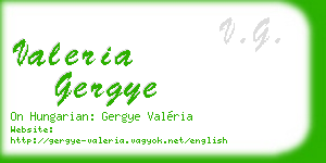 valeria gergye business card